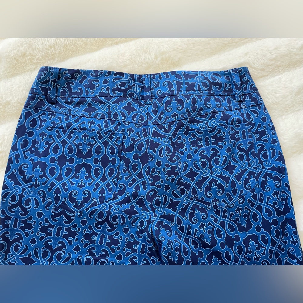 Cache Blue Patterned Ankle Pants - image 2